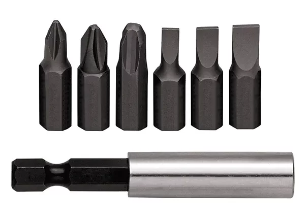 GEDORE RED-Bit Box 1/4 Ph Sl Bit Holder Magnetic 7 Pieces (R33005007): Bit Box With The Common Bit Sizes And Drive Adaptor With Bit Locking