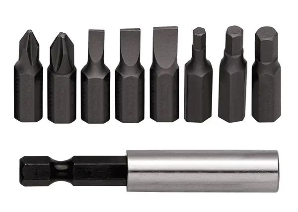 GEDORE RED-Bit Box 1/4 Ph Sl Hexagon Bit Holder 9 Pieces (R33005009): Bit Box With The Common Bit Sizes And Drive Adaptor With Bit Locking