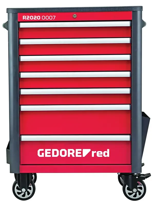 GEDORE RED-Workshop Trolley Wingman 7 Drawers 1034X724X470 Mm (R20200007): Solid Sheet Steel Construction