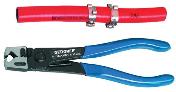GEDORE-Hose Clamp Pliers For Clic-R Hose Clamps (132 CLIC): For Clic-R Hose Clamps. Polished