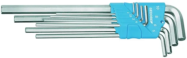 GEDORE-Offset Screwdriver Set Long In Holder 8 Pieces Af (H 42 EL-88A): Most Used Sizes Combined In A Set