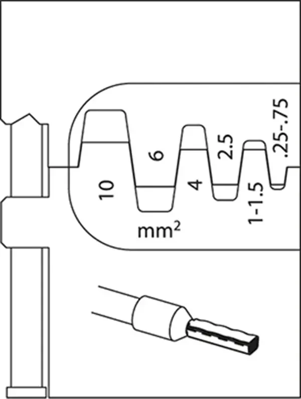 GEDORE-Module Insert For Wire End Ferrules 0.25-10Mm (8140-06): For Conductor End-Sleeves