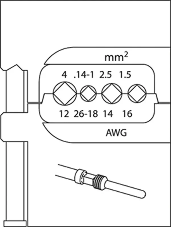 GEDORE-Module Insert For Heavy Connectors 0.14-4Mm (8140-18): For Heavy Connectors