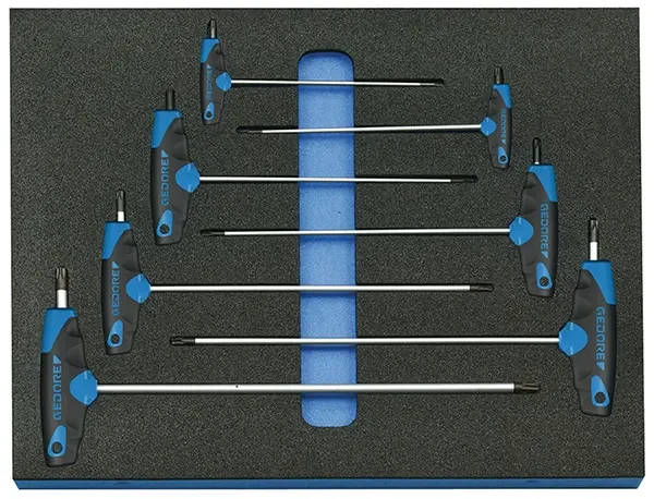 GEDORE-Hexagon Allen Key Set In Ct Module 7 Pcs (2005 CT2-2143KTX): Dimensions: 316.5 X 390 X 35 Mm