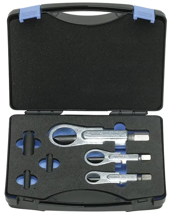 GEDORE-Nut Splitter Set With Spare Chisel (1.26/K-3): For Nuts From Size 10 Mm (M6) To Size 36 Mm (M24)