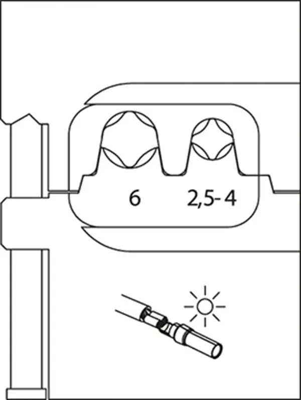 GEDORE-Module Insert For Multi Contact Mc3 (8140-24): Suitable For Multi Contact Mc 3 / Mc 4: 2.5 - 4 - 6 Mm²