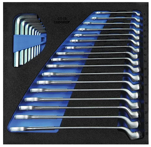 GEDORE-Combination Spanner Set In Check Tool Module (1500 CT2-1B): 0