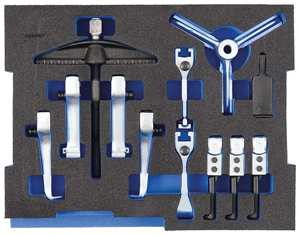 GEDORE-Universal Puller Set In 2/2 L-Boxx 136 Modules (1100CT2-1.04): Max. Load Up To 5 T