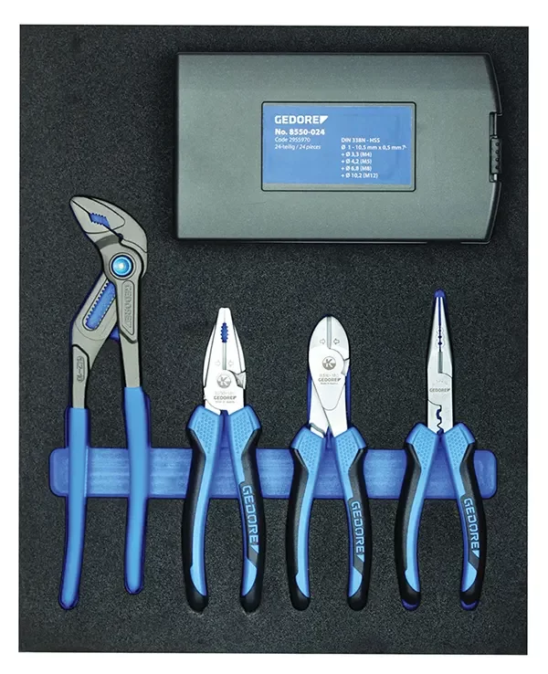 GEDORE-Pliers Set In 2/4 Ct Tool Module (TS CT2-142): Dimensions: 316.5 X 390 X 35 Mm