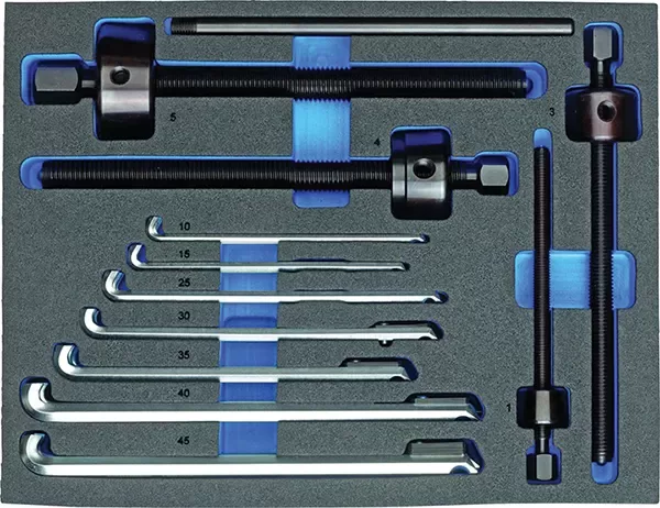 GEDORE-Ball Bearing Extractor Set In I-Boxx 72 Modules (1101CT-1.29/3K): Ball Bearing Extractor Set For More Than 40 Ball Bearings