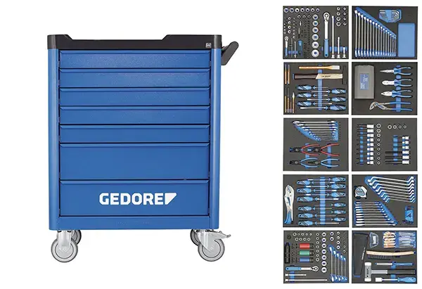 GEDORE-Tool Trolley Workster Smartline With 308-Piece Tool Assortment (WSL-L-TS-308): For Industry