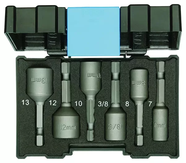 GEDORE-Bit Box Nut Setter 6 Pieces (666-006): Socket Wrench Inserts With Magnet For Damage-Free Insertion And Removal Of Hexagon Head Screws