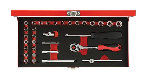 GEDORE RED-Socket Set 1/4 4-13Mm 32Pcs (R49004033): Coupler Based On Din 3120 - A 6.3