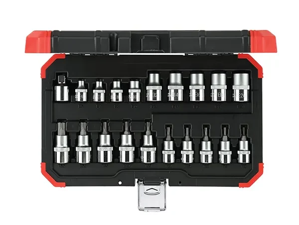 GEDORE RED-Socket Set 1/2Tx 20Pcs (R68003020): Coupler In Acc. With Din 3120