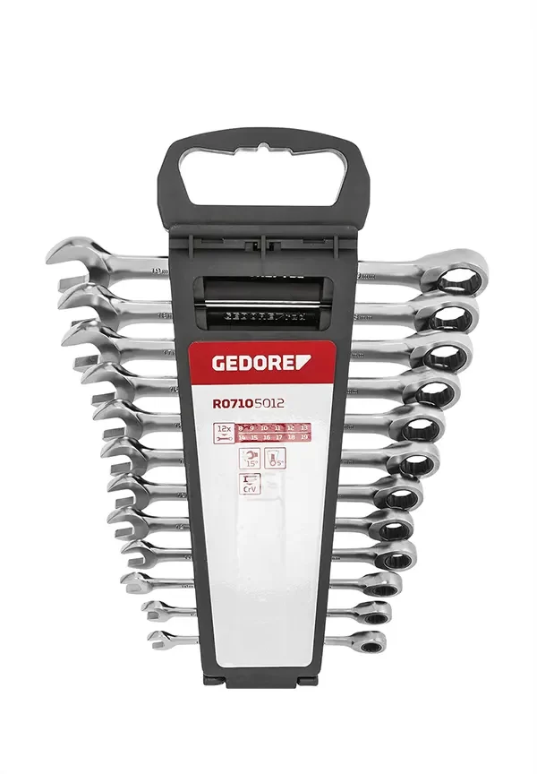 GEDORE RED-Combination Ratchet Spanner Set Size8-19Mm 12Pcs (R07105012): In Accordance With Din 3113
