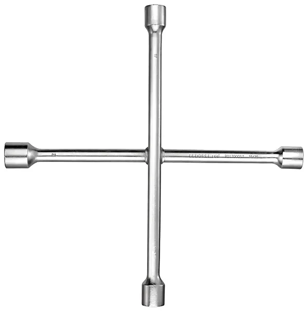 GEDORE RED-Wheel Brace Key Sw17X19X21X11/16 (R01700057): Chrome-Vanadium Steel. Chrome Plated