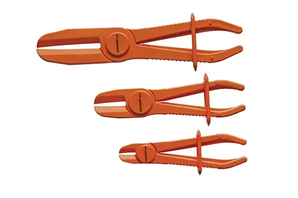 GEDORE RED-Hose Clamp Set Ø 0-60Mm 3-Part (R15151000): For Disconnecting Flexible Hose Lines. Adjustable Locking Device With Latching Function. Temperature Resistant Up To 160°