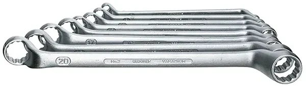 GEDORE-Double Ended Ring Spanner Set 12 Pcs 6-34 Mm (2-122 ISO): Most Used Sizes Combined In A Set