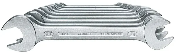 GEDORE-Double Open-Ended Spanner Set 10 Pieces 6-27 Mm (6-10): Most Used Sizes Combined In A Set