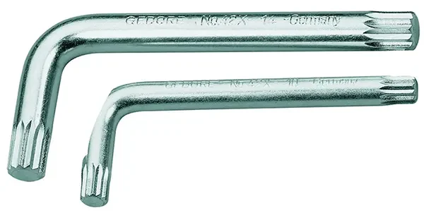 GEDORE-Cranked Allen Socket Screwdriver Xzn M18 (42X18): Acc. To Din 65253