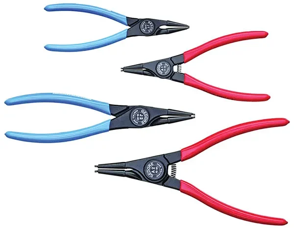 GEDORE-Set Of Circlip Pliers 4 Pcs (S8100): Particularly Suitable For Barely Accessible Places