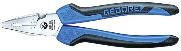 GEDORE-Heavy Duty Combination Pliers 200 Mm (8250-200JC): According To Din Iso 5746. For Heavy Continuous Use. Good Lever Action For Easy Cutting. For Fl At And Round Material. To Cut All Wire Types Including Piano Wire