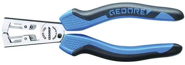 GEDORE-Stripping Pliers Strip-Fix (8099-160JC): V-Shaped Cutting Jaws For Stripping The Plastic Insulation Of Single And Multi-Core Conductors
