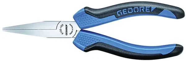 GEDORE-Flat Nose Pliers 160 Mm 2C-Handle (8120-160JC): Long Jaws