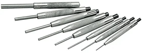GEDORE-Pin Punch Set 8 Pieces (115): In Metal Case With Lid