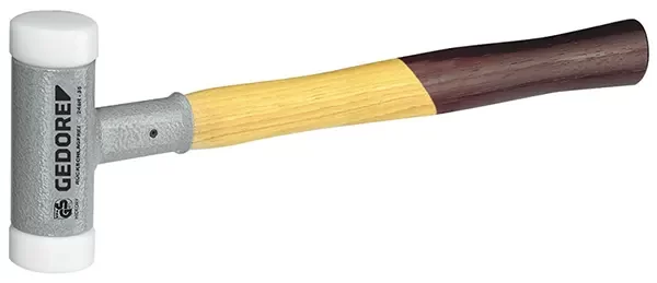 GEDORE-Recoilless Soft-Face Hammer Ø 60 Mm (248H-60): With Hickory Handle